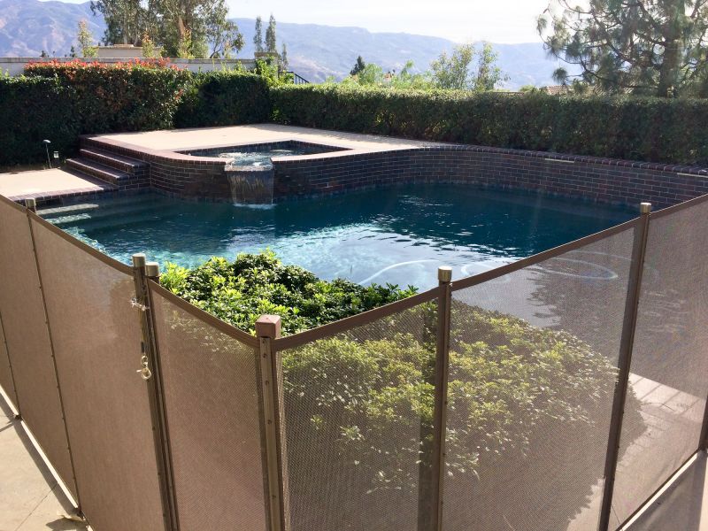 Fence Secured at Pool Edge